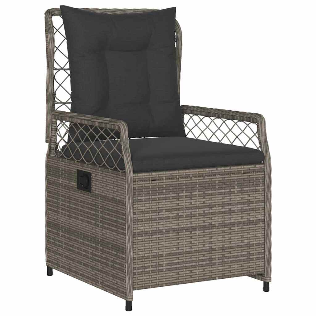 Garden Dining Set 9 pcs Grey Poly Rattan