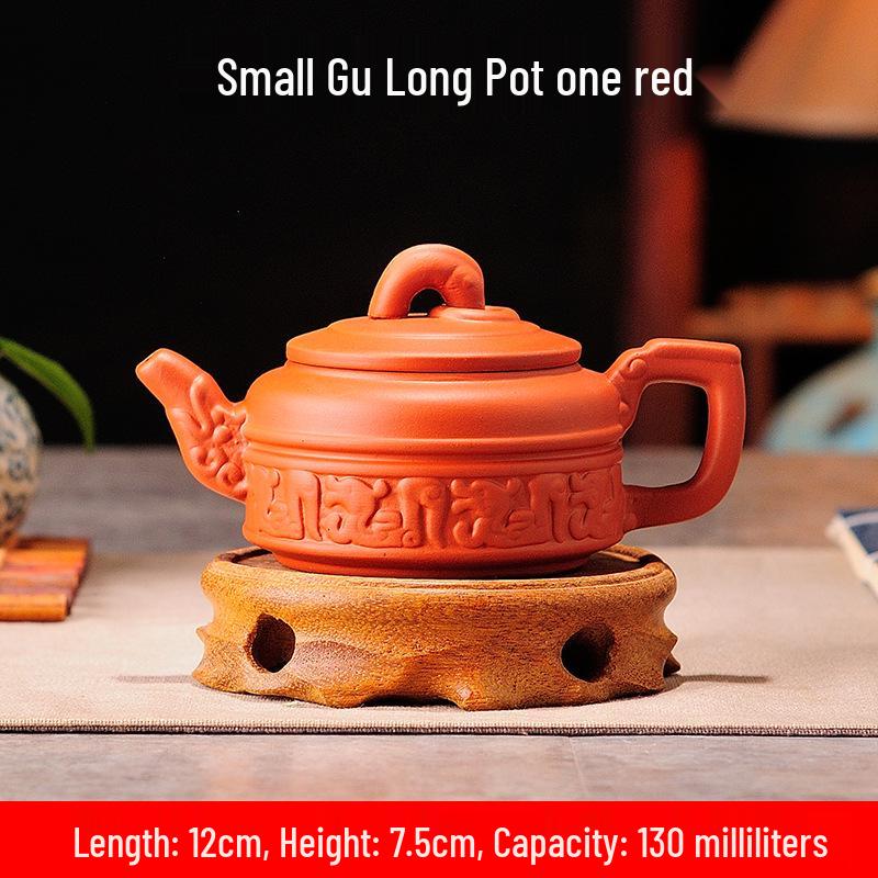 Purple Clay Zhu Ni Ceramic Kung Fu Teapot with Filter - Small Household Tea Maker Set