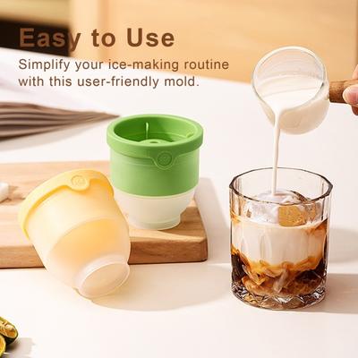 Round Ice Ball Maker Silicone Ice Mold for Whiskey Cocktails Bourbon Sphere Ice Cube Tray BPA-Free Easy Release Stackable Kitchen Essential