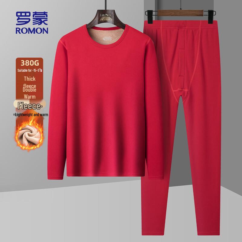 ROMON Men s Plush Thermal Underwear & Sleepwear Set 4XL