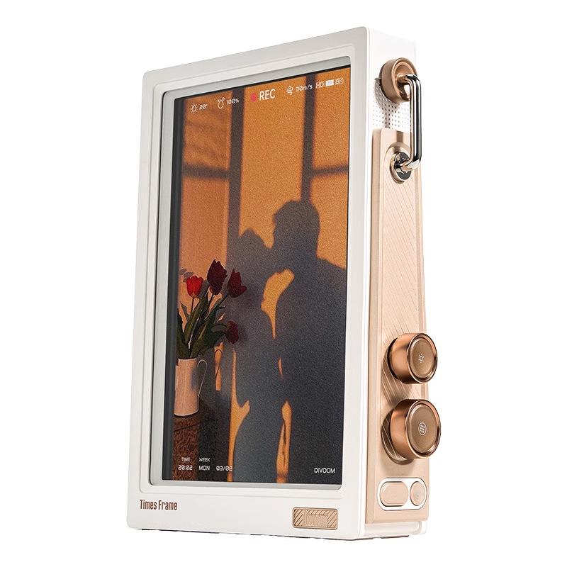 Divoom Times Frame Smart Ekran HD | 10,1" Zegar Cyfrowy DIY | Krypto Akcje Pogoda Kalendarz | Prezent Technologiczny Konfiguracja Biurka