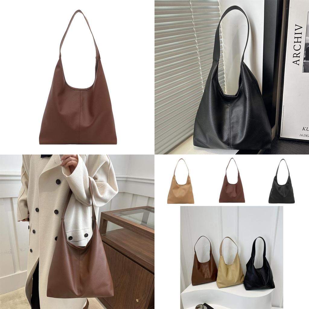 Fashionable Everyday Tote Bag For Women Spacious And Stylish Pu Bag Available In Black Khaki Brown