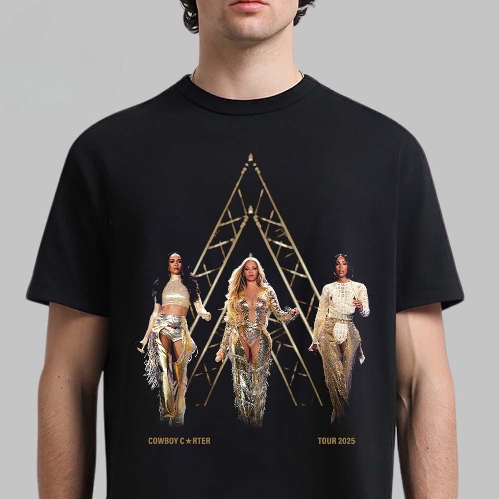 Rare Beyonce Destiny’s Child X Cowboy Carter Tour 2025 Legacy White T-Shirt High-end Luxury Is for Both Men and Women Top Y2k