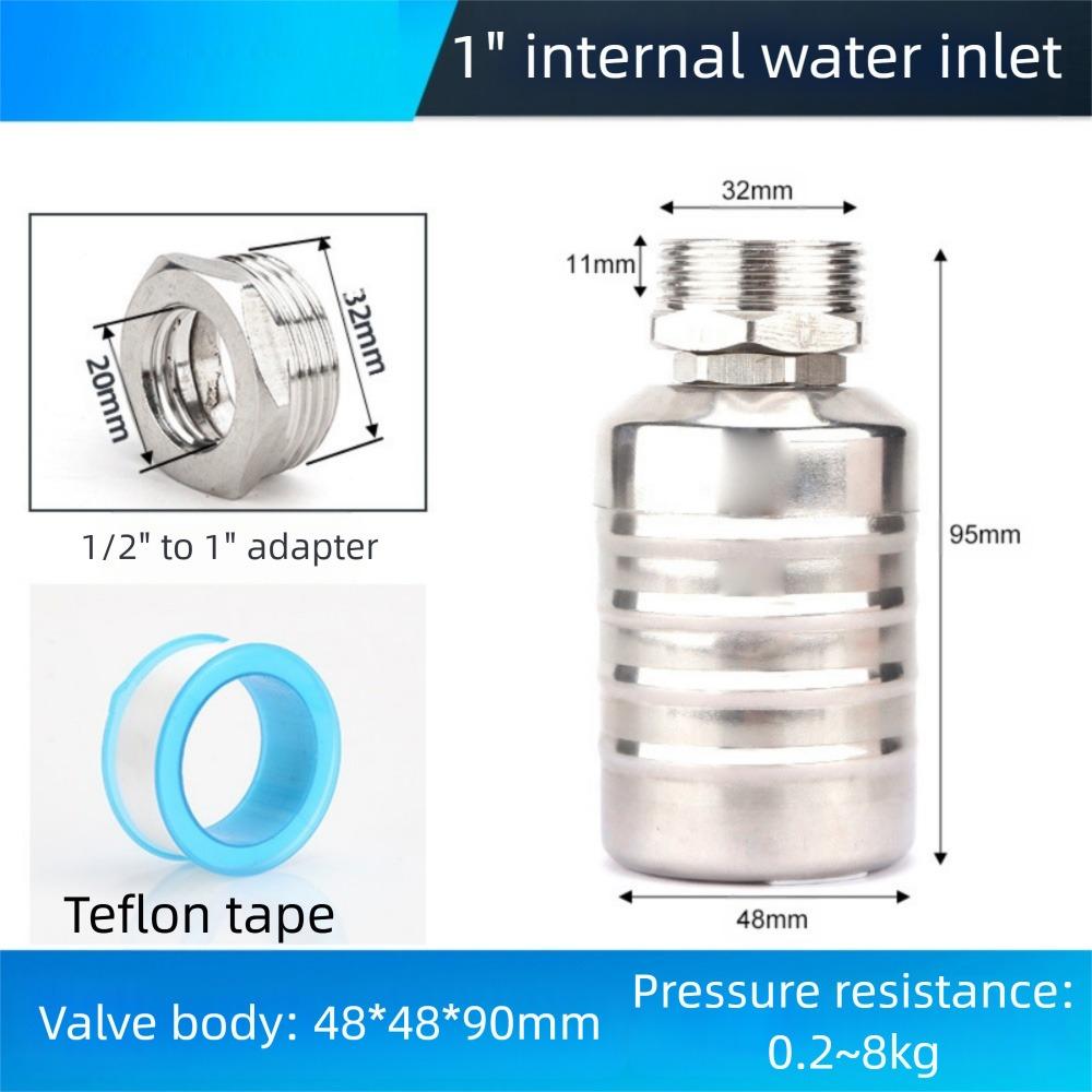 Stainless Steel Water Tank Shutoff Valve Waterproof Automatic Closing Valve  Kitchen