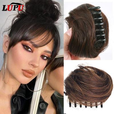 Synthetic Hair Bun Claw On Chignon Scrunchy Hairpieces PonyTail Chignon For Women Hair Extensions High Temperture Fiber