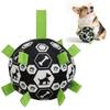 Interactive Dog Ball Toy with Bell Sound for Outdoor Play Puppy Training Football Fetch Game Chew Resistant Durable Pet