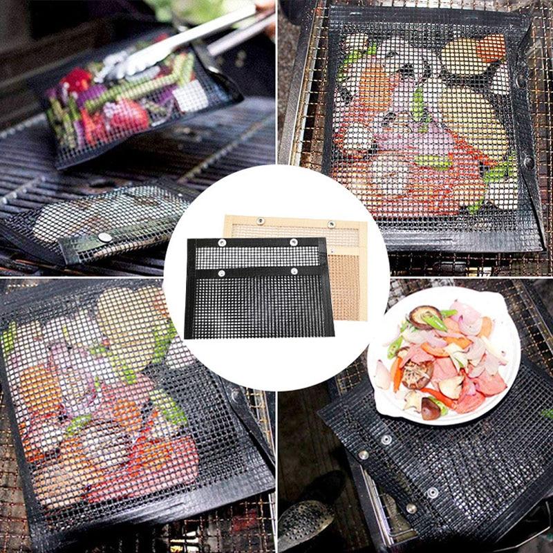 Reutilizabile non-stick BBQ Grill Mesh Bag Barbeque Coacere Izolare Pad Picnic în aer liber Camping BBQ Bucătărie Tools