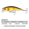 Micro Sinking Minnow 4.8cm/3.5g Asp Bass Imitation - Hard Plastic Fishing Lure