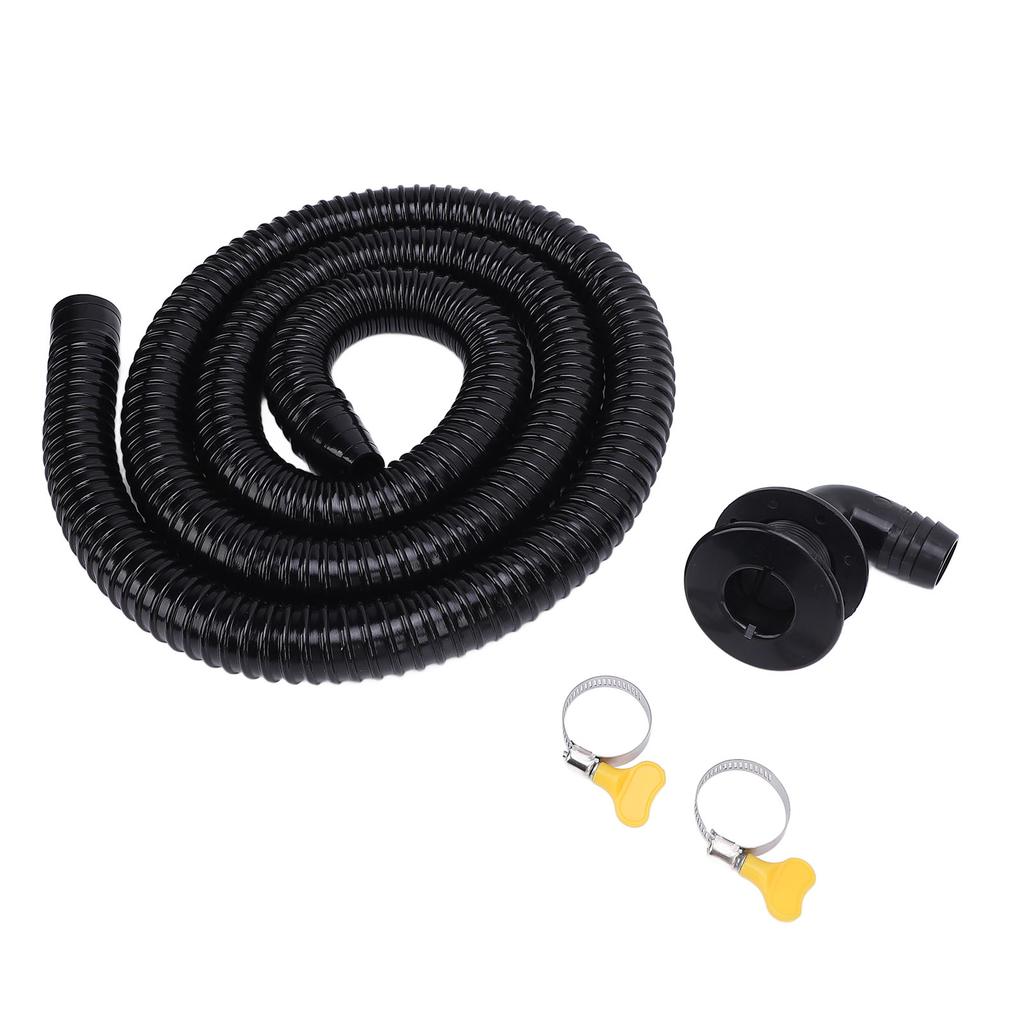 Boat Bie Installation Kit Efficient Marine Bie Drainage System with Flexible Thicken Pipe Clamps and Elbow Connector for 1100GPH Bie Pump