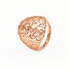 Color Gold Car Flower Coin Ring, Purple Gold Personalized Fashion Rose Gold Plated Live Ring
