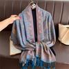 Bohemian Autumn Paisley Cashmere Shawl for Women Jacquard Pashmina Warm Winter Scarves Print Design Lady Foulard Stoles Scarf