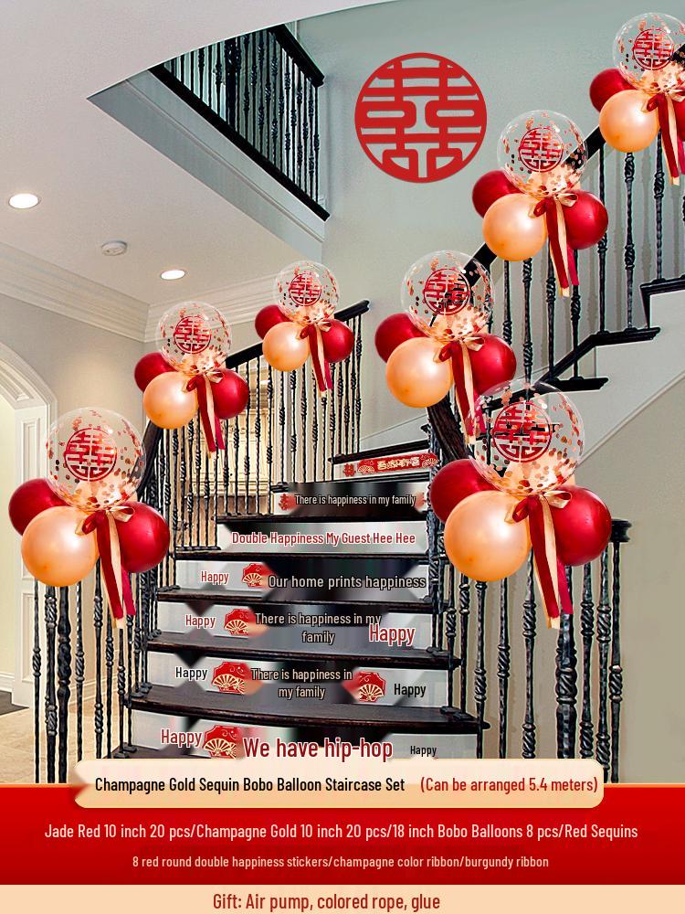 Stainless Steel Balcony & Stair Handrail Decor Set for Outdoor Weddings