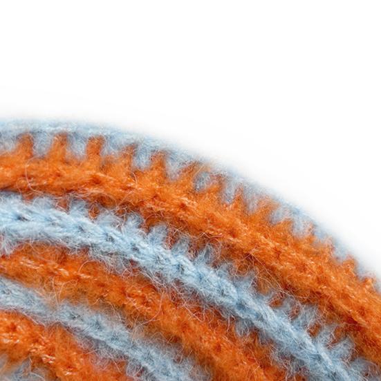 Vinterstrikkelue Lappverk Farge Stripet Trykk Myk Følelse Pustende Lue uten brem Utendørsaktiviteter Pulloverlue