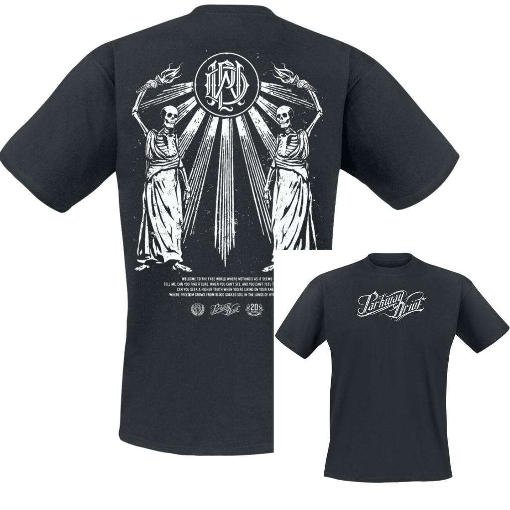 20 Years Logo Parkway Drive T-Shirt Men Women Vintage Metal Rock Band Graphic Tee 100% Cotton Summer Streetwear Top