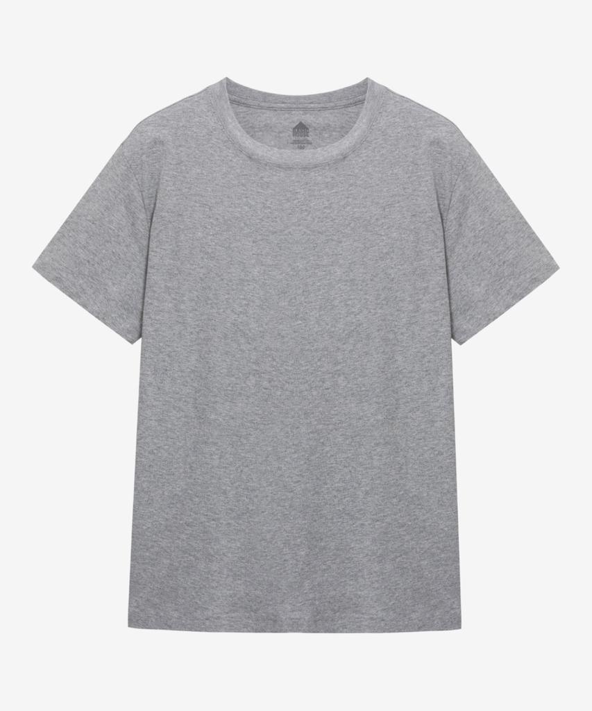 BASIC HOUSE 30-Count Cotton Regular Fit Round Plain Short Sleeve T-Shirt (6 Colors) Lats0126 (Type A)