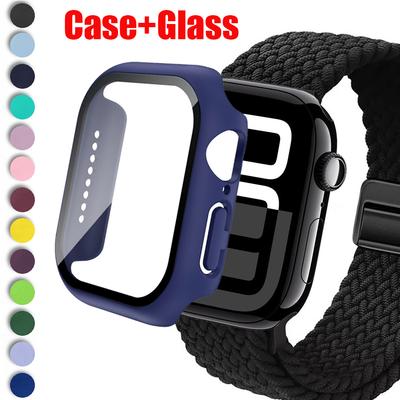 PC Case+Glass for Apple Watch Series 11 10 46mm 42mm/Ultra 3 2 1 49mm Fashion Protective Cover iWatch 45mm 41mm 44mm 40mm Cover