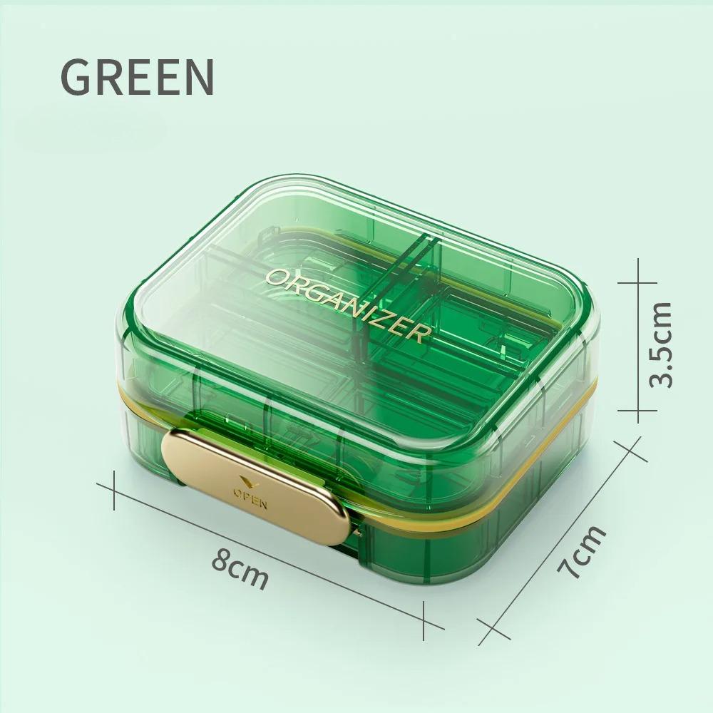 Multi-compartment Portable Transparent Waterproof Sealed Medicine Box Pill Tablet Storage Organizer Case