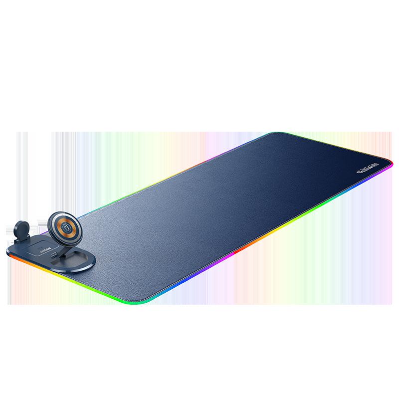 15W3 In 1 Wireless Charging Mouse Pad Custom Office Desk Pad Phantom Luminous Game Pad Rubber Mouse Pad Oversized
