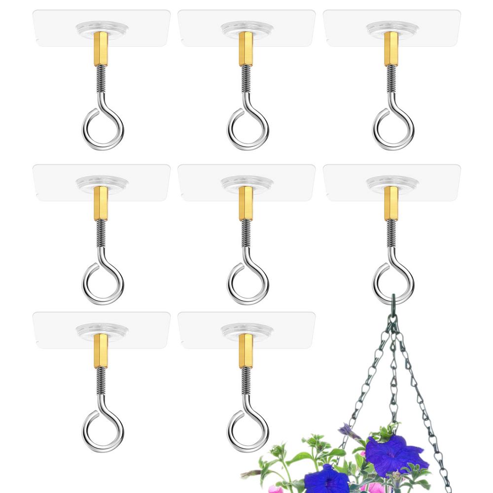 

No Drill Ceiling Hooks 8PCS Ceiling Plant Hook Wall Hooks For Suspending Small Plants Ceiling Decoration Eye Hooks For Bathroom OTHER