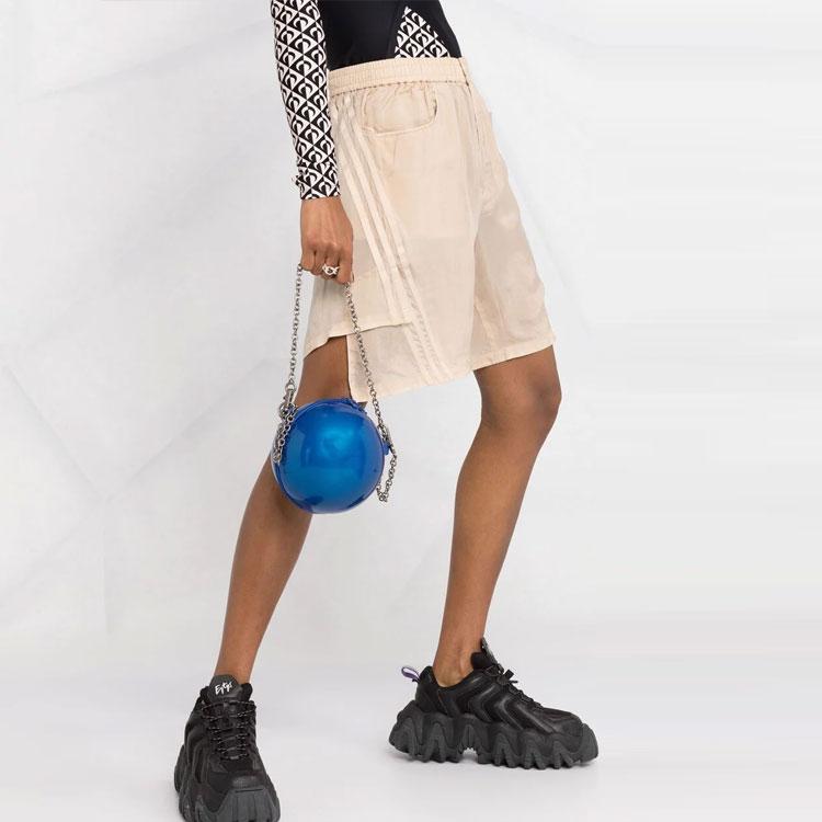 Y-3 FW21 Logo Tre Stripe Patchwork Shorts Dame Shorts Khaki GT5303