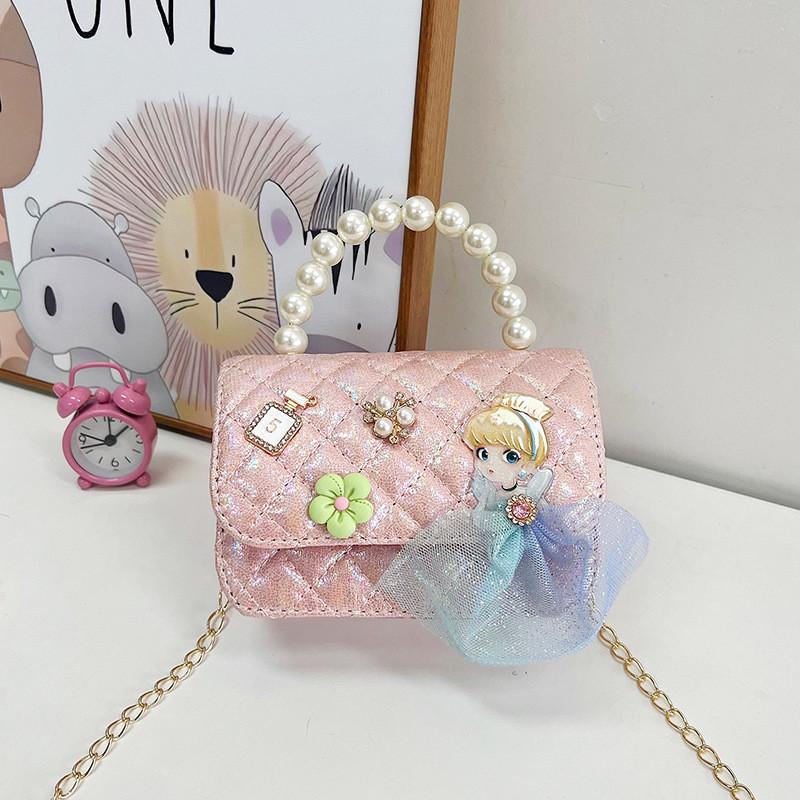 Princess Handbag For Girls Pu Leather Cute Small Shoulder Bag Daily Use