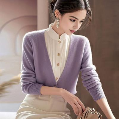 Damen Fake Zweiteiler Pullover Langarm Halbrollkragen Kontrastfarbe Shirt Pullover Retro Strick Tops