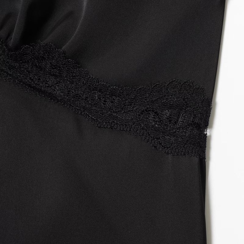 Za Autumn New Arrivals Women's Clothing Zr European and American Style Lace Halter V-Neck Double-Sided Satin Short Backless Camisole Top