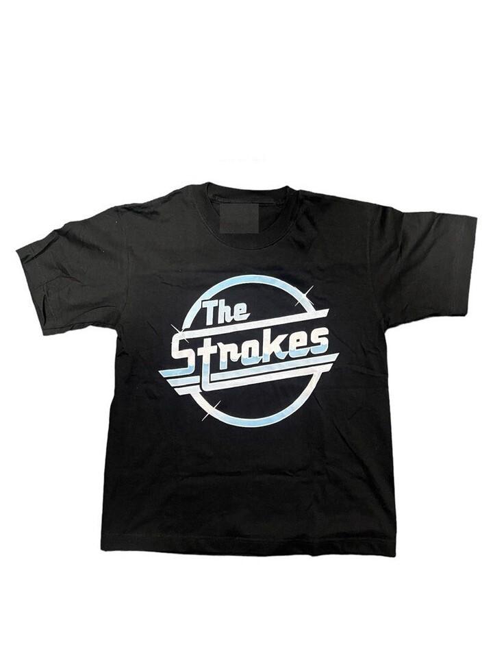 The Strokes Band Classic Logo Short Sleeve Cotton Black All size Shirt XL
