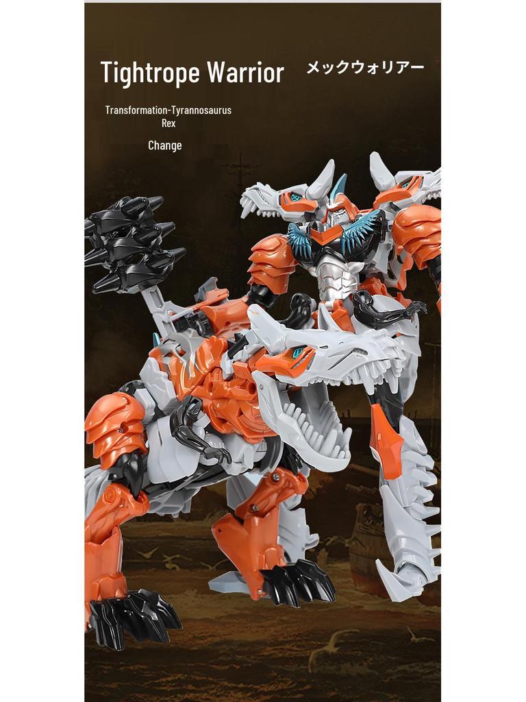 Transforming Triceratops Robot: Toy Tyrannosaurus Rex with Weapons