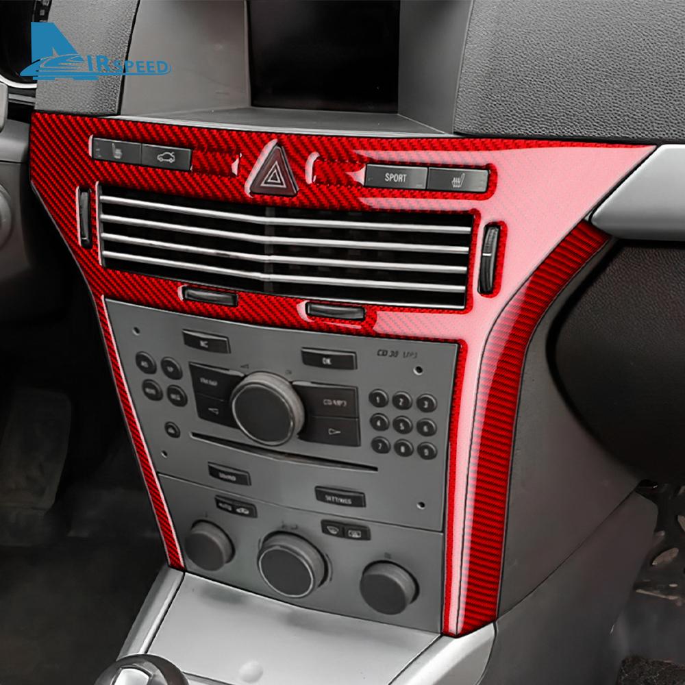 Echter Weicher Kohlefaser-Aufkleber für Vauxhall Opel Astra H MK5 2004 2005 2006 2007 2008 2009 2010 LHD RHD Auto Mittelkonsolenrahmen