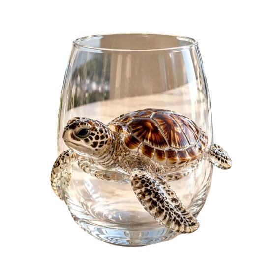 Unique Coastal Style Drinking Glass 12oz Octopus Water Cup Embossed Design Hand Painted Marine Cup for Ocean Lovers Home Bar Decor Decorative Theme