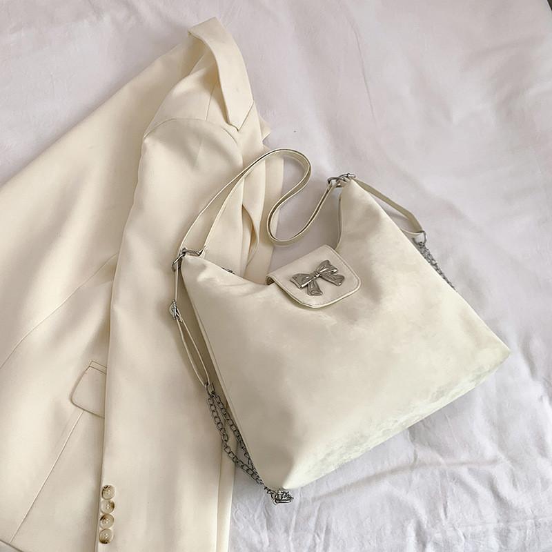 

Stylish Pu Tote Bag With Large Capacity And Street Style Elements білий