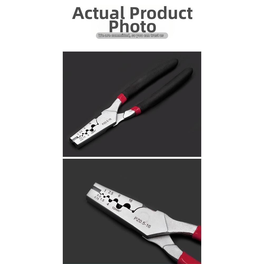 Ergonomic Grip Crimping Pliers For DIY Projects Built-In Cutting Blade Comfortable Handling Efficient Crimping