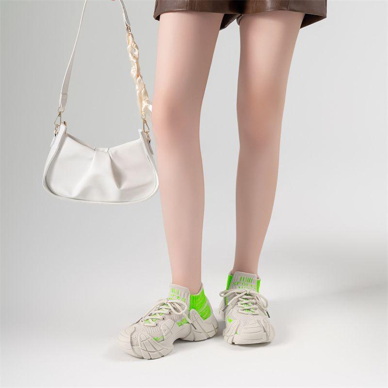 Breathable fly-woven socks shoes women's shoes 2025 new coconut shoes platform-soled sports casual shoes soft-soled non-slip running shoes women