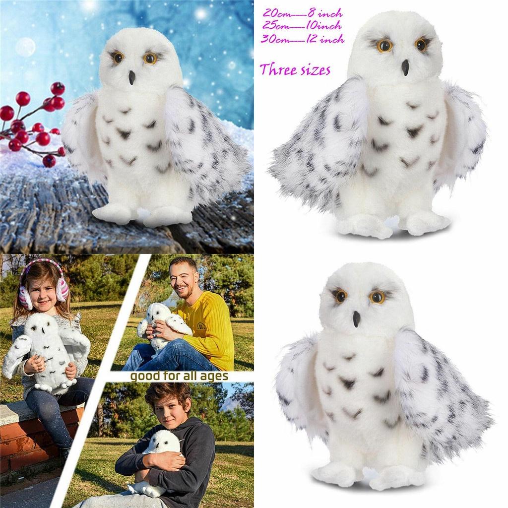 Delightful Wizard Snowy Owl Plush Toy Cuddly Stuffed Doll For Kids Collectors