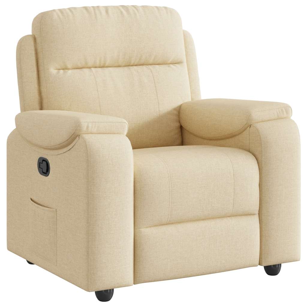 Cream Fabric Relaxation Armchair