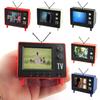 Mini Çizgi Film TV, Tip-C Şarj Edilebilir Mini Retro TV Oynatıcı, 8 GB Bellekli, 1:12 Ölçekli Bebek Evi Minyatürü, Bebek Evi Sahneleri ve Koleksiyon Dekorasyonu İçin