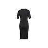 adidas Originals 3-Streifen Kleid Mit Logo-Print Sport Slim Fit Atmungsaktiv Rundhals Kurzarm Kleid Damenkleider Schwarz CY4748