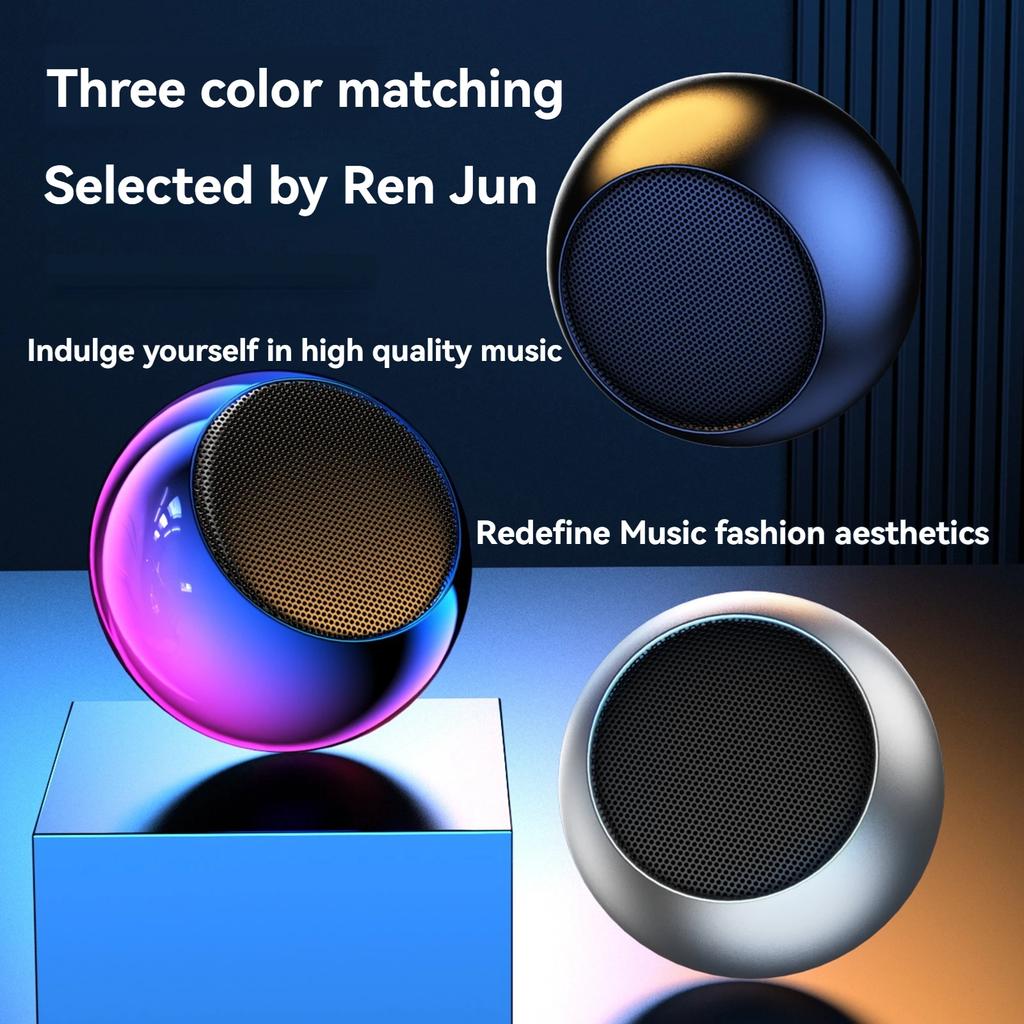 Přenosný bezdrátový Bluetooth reproduktor Nový kovově šedý těžký subwoofer Venkovní mini Bluetooth malý reproduktor pro domácí kancelář