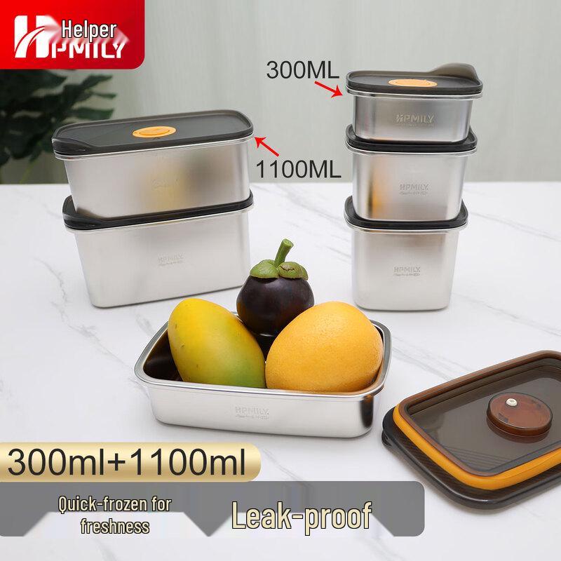 HPMILY 304 Stainless Steel Food Storage Container Set