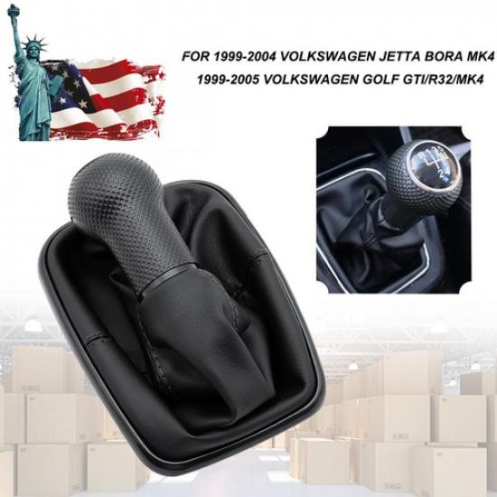 5-Speed Gear Shift Knob Gaiter Boot For 99-05 Volkswagen Golf GTI/R32/MK4