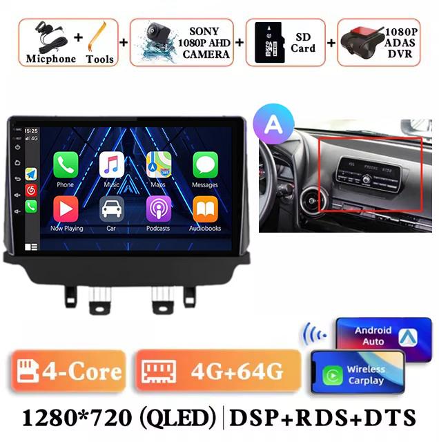 Android 14 Carplay Auto Car Radio For Mazda CX-3 CX3 Mazda 2 DK 2014 - 2017 2018 2019 2020 2021 Multimedia Player Stereo 4G DSP