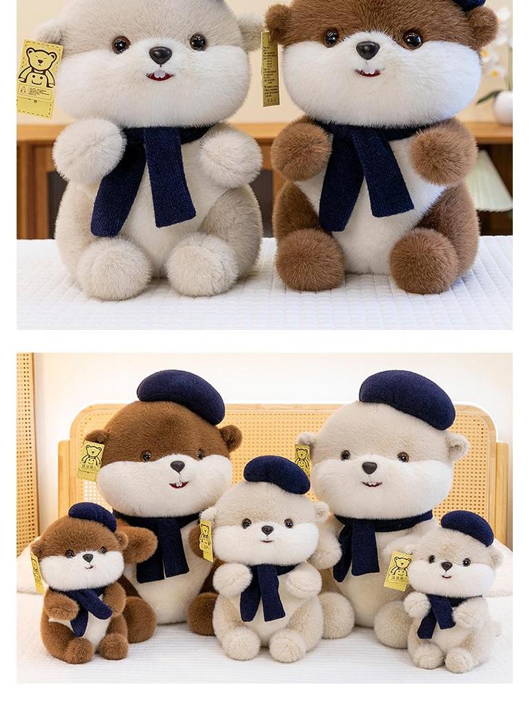 Beaver Plush Scarf Toy & Pillow - Cute Birthday Gift for Girls