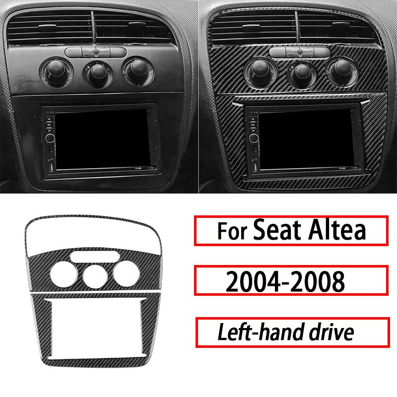Pro Seat Altea 2004-2008 Díly do auta z uhlíkových vláken Středová konzola Větrací mřížky Panel CD Panel rychloměru Kliky dveří Dekorativní samolepky