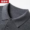 Hengyuanxiang Men's Machine Washable 100% Fine Wool Polo Sweater