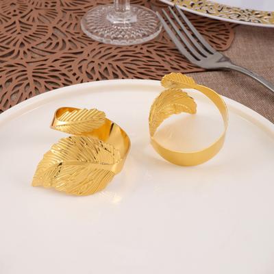 Maple Leaf Napkin Rings Gold Silver Alloy Open Napkin Holders Smooth Burr-Free Napkin Buckles for Wedding Dinner Party DIY Decoration