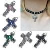 Versatile DIY Alloy Cross Charm Dripping Oil and Diamond Jewelry Component Pendant for DIY Crafts Neckalce Earrings
