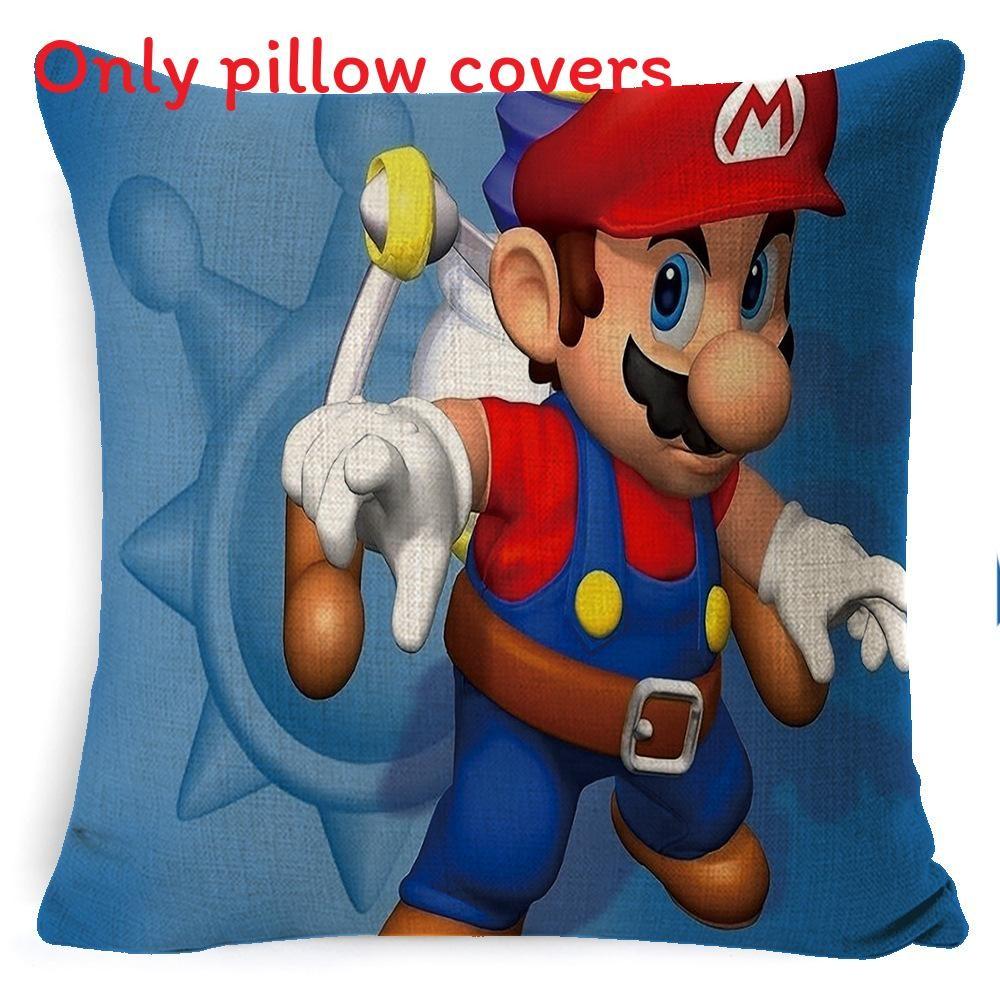 Super Bros Mario Pillow Cover Car Home Living Room Sofa Bedroom Cover Cushion