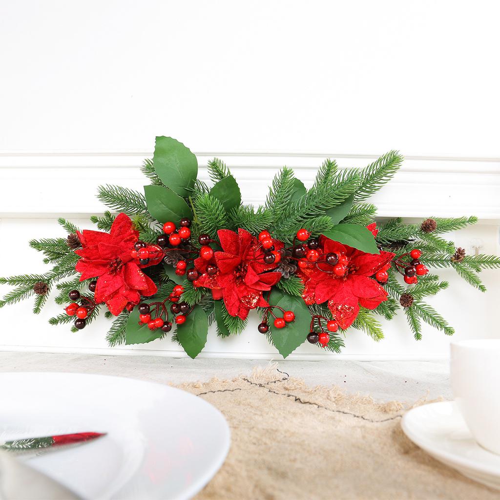 New Arrival Christmas Garland for Dining Table Decor, Christmas Garland for Front Door Decor, Xmas Tree Decorations Wreath, New Year's Decor
