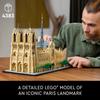 LEGO Architektura Notre Dame de Paris Architectural Model Sběratelská stavebnice pro montáž upomínkových předmětů a nápad na dárek pro cestování a umění 21061